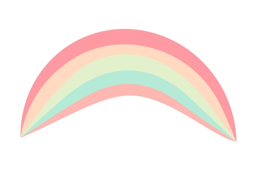 rainbow pastel vector illustration