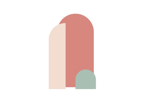 arch arc boho minimal backdrop background illustration vector