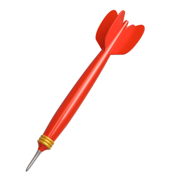 Darts for the target board. iron tip arrow, red dart sticking png