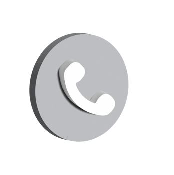 Free PNG Call Icon 3d, Circle Grey