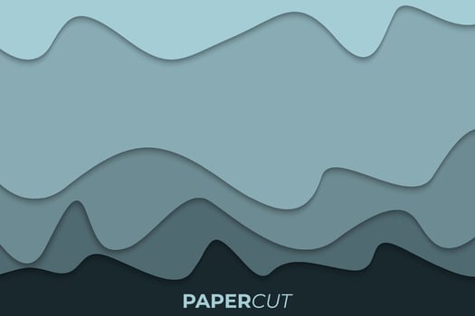 Abstract wavy paper background in bright colors vector