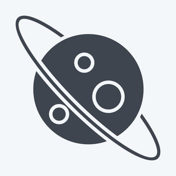 Icon Planet. related to Space symbol. glyph style. simple design editable. simple illustration vector