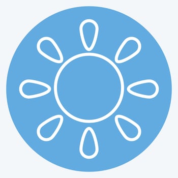 Icon Sun. related to Space symbol. blue eyes style. simple design editable. simple illustration vector