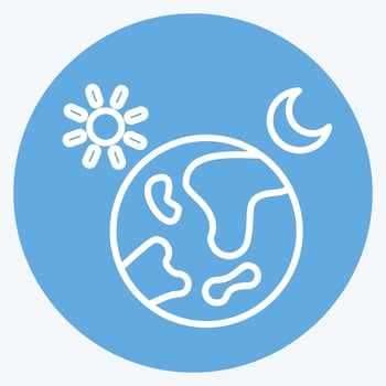 Icon Day And Night. related to Space symbol. blue eyes style. simple design editable. simple illustration vector