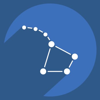 Icon Big Dipper. related to Space symbol. long shadow style. simple design editable. simple illustration vector