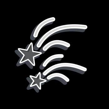 Icon Falling Star. related to Space symbol. glossy style. simple design editable. simple illustration vector