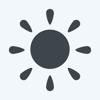 Icon Sun. related to Space symbol. glyph style. simple design editable. simple illustration vector