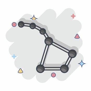 Icon Big Dipper. related to Space symbol. comic style. simple design editable. simple illustration vector