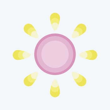 Icon Sun. related to Space symbol. flat style. simple design editable. simple illustration vector