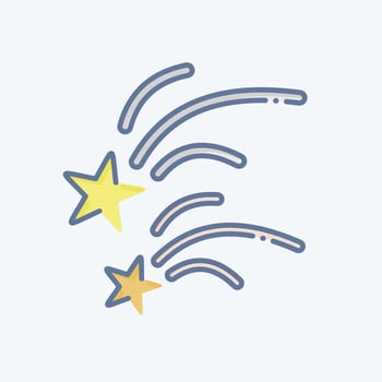 Icon Falling Star. related to Space symbol. doodle style. simple design editable. simple illustration vector