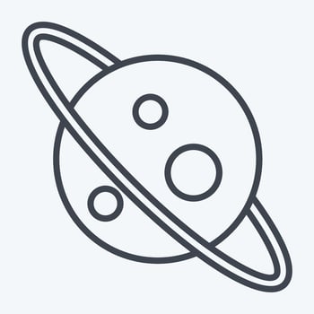 Icon Planet. related to Space symbol. line style. simple design editable. simple illustration vector