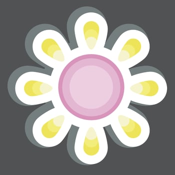 Sticker Sun. related to Space symbol. simple design editable. simple illustration vector