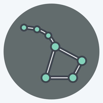 Icon Big Dipper. related to Space symbol. color mate style. simple design editable. simple illustration vector