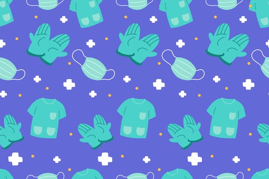 Cute Medical Seamless Pattern background for doctor, clinic or hospital vector