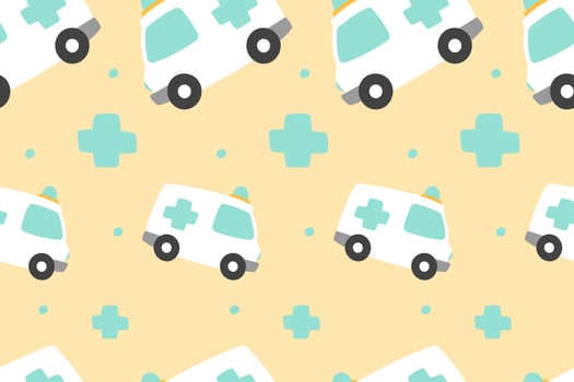 Cute Medical Seamless Pattern background for doctor, clinic or hospital vector