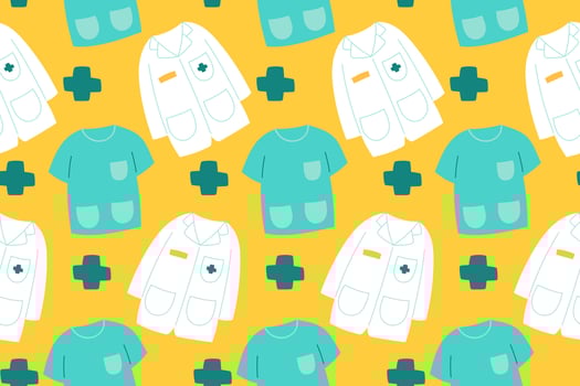 Cute Medical Seamless Pattern background for doctor, clinic or hospital vector