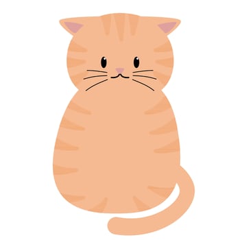 cute cat some orange stripes vector