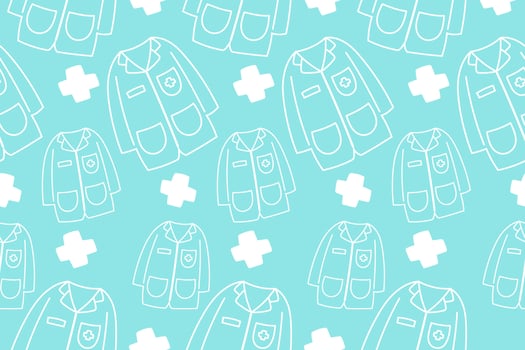 Cute Medical Seamless Pattern background for doctor, clinic or hospital vector