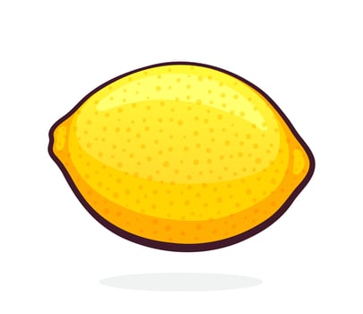 Cartoon illustration of whole lemon vector