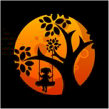 child dream icon logo design vector