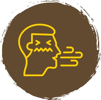 Bad breath Vector Icon Design