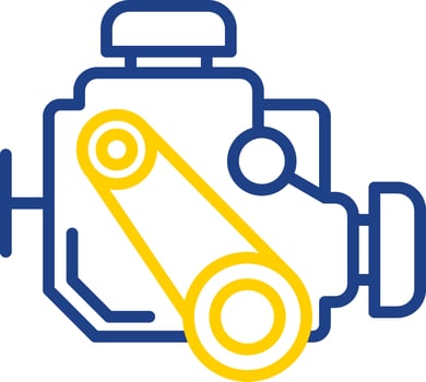 Car engine Vector Icon Design