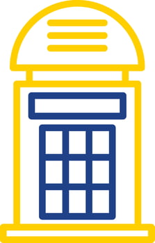Phone booth Vector Icon Design