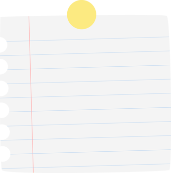 white sticky note with yellow washi tape png