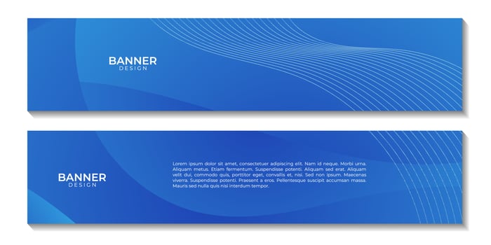 set of banners abstract blue wave background for business vector