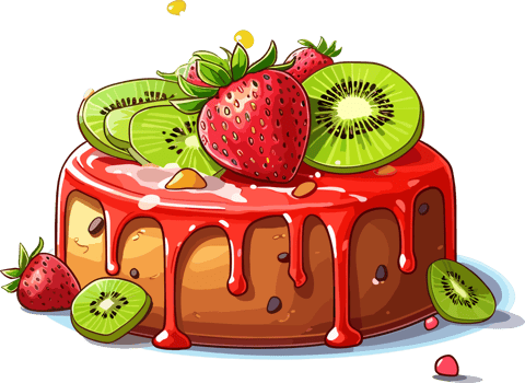Cartoon Cake , illustration, Cute Design, png