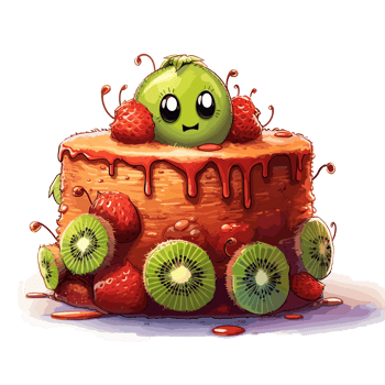Cartoon Cake , illustration, Cute Design, png