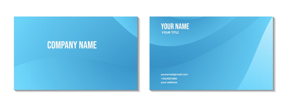 business card design with abstract blue sky background for business vector
