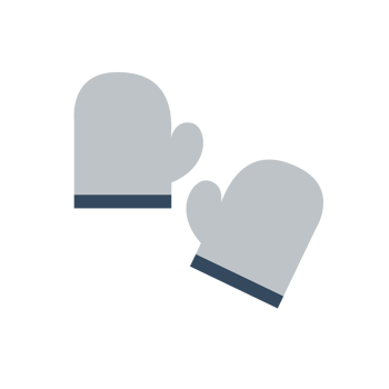 Minimalist Oven Gloves Illustrations png