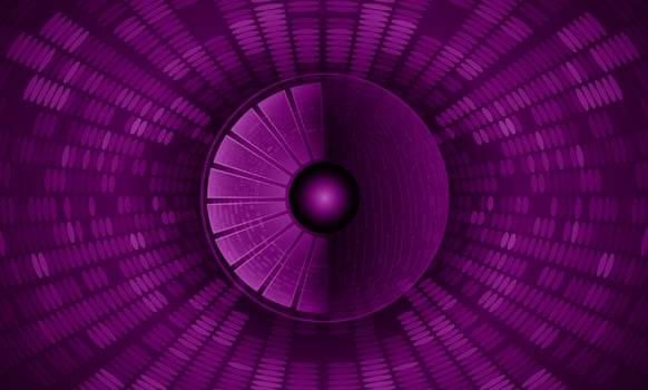 Modern Cybersecurity Technology Background with eye vector