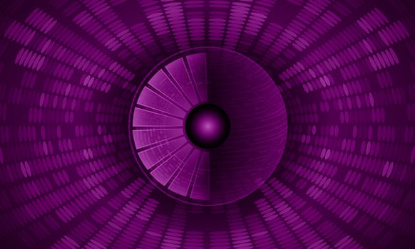 Modern Cybersecurity Technology Background with eye vector