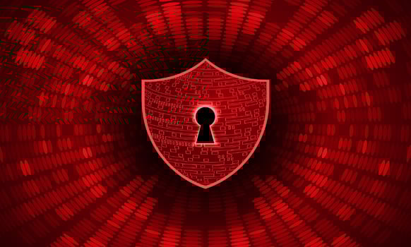 Modern Cybersecurity Technology Background with shield vector