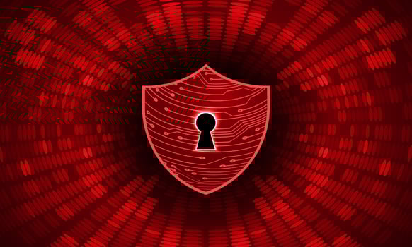 Modern Cybersecurity Technology Background with shield vector