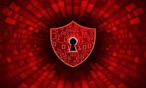 Modern Cybersecurity Technology Background with shield vector
