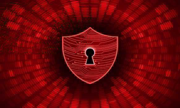 Modern Cybersecurity Technology Background with shield vector