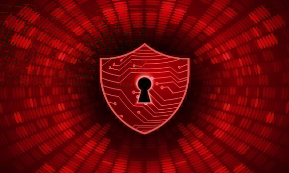 Modern Cybersecurity Technology Background with shield vector