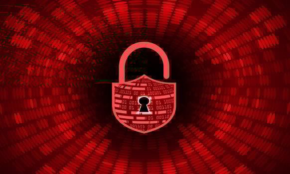 Modern Cybersecurity Technology Background with padlock vector