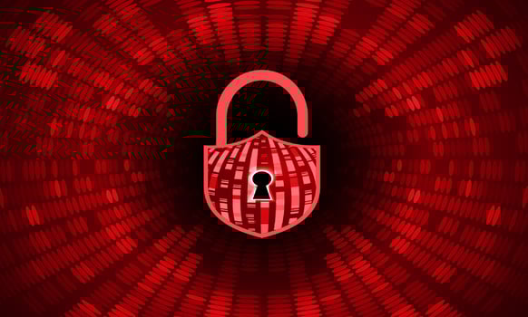 Modern Cybersecurity Technology Background with padlock vector