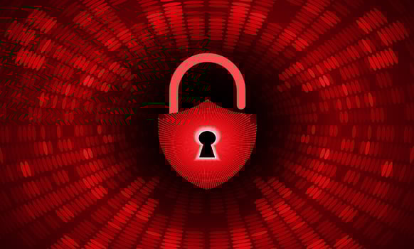 Modern Cybersecurity Technology Background with padlock vector