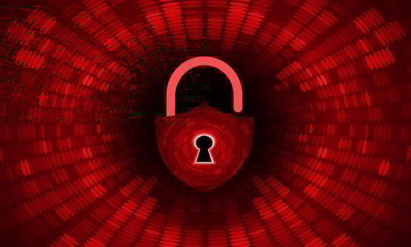 Modern Cybersecurity Technology Background with padlock vector