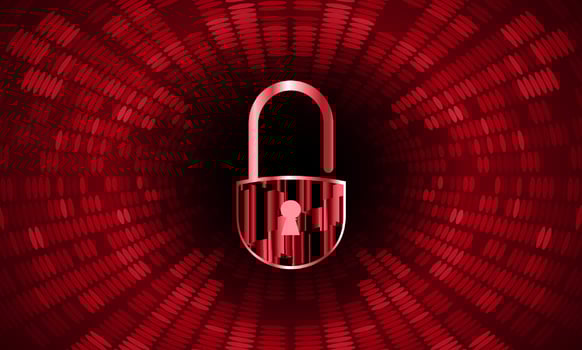 Modern Cybersecurity Technology Background with padlock vector