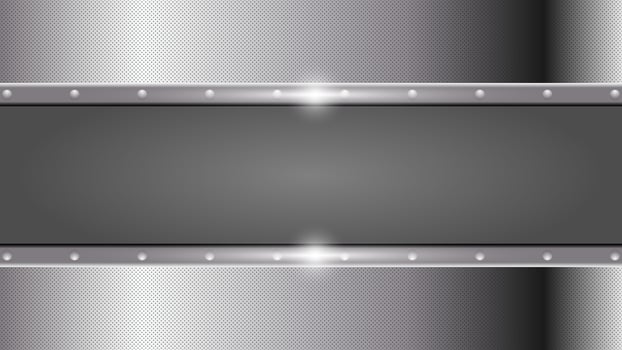 Metal Background with copy space area vector