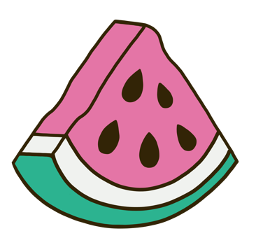 slice of watermelon art illustration png