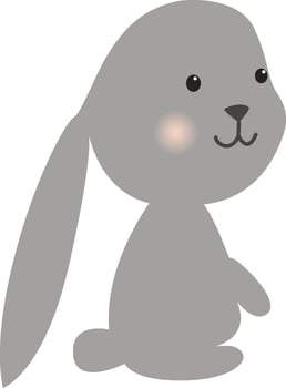 cute bunny illustration vector
