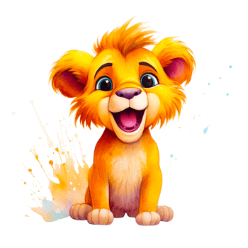 Watercolor Smiling Animals, watercolor splash Funny Animal png