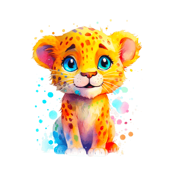Watercolor Smiling Animals, watercolor splash Funny Animal png